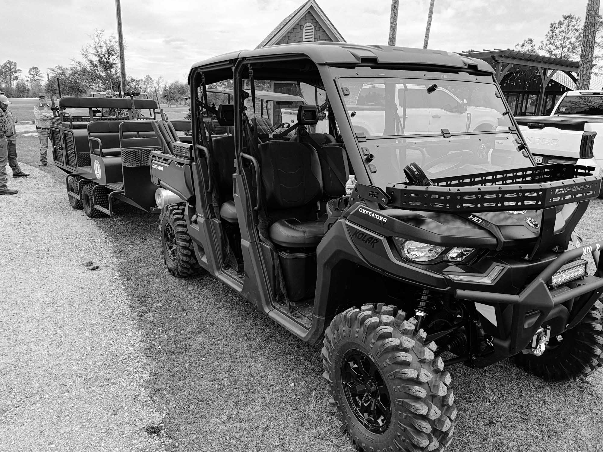 Cow Creek Farms hunting buggy and trailer ready for guests